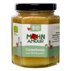 Bio Weißmohn Cremehonig 230g - Österreichischer Cremehonig mit Waldviertler Weissmohn von Mohn Amour