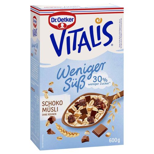 Buy Dr. Oetker Vitalis Less Sweet Chocolate Muesli 600g online
