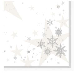 Servietten X-Mas weiss 40x40cm 50ct von Papstar