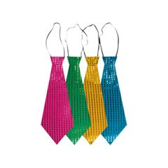 Glitzer Krawatte verschiedene Farben 42cm 1Stück von Decor Service