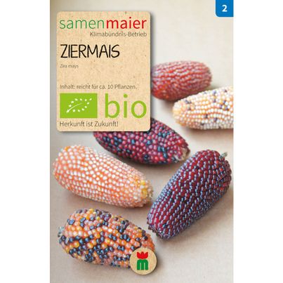 Bio Buntkörnige Ziermais Mischung - Saatgut für zirka 10 Pflanzen