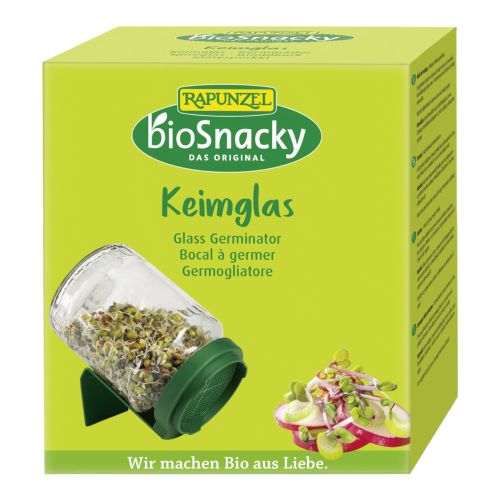 Bio bioSnacky germination glass with sieve germination device 1 piece from bioSnacky - Rapunzel