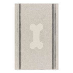 Hundematte gefüttert Bones 80 x 120 cm - Grau - GRS zertifiziert - von David Fussenegger