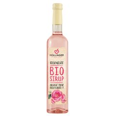 Bio Rosenblüten Sirup 500ml - erfrischender und blumiger Geschmack - perfekt zum Mixen - Sirup in der Glasflasche von Höllinger Juice