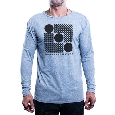 Dunkelschwarz Langarmshirt DS-2 GEoMETRIC grey