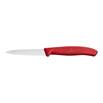 Victorinox Gemüsemesser rot Mittelspitz und Wellenschliff 8 von Victorinox