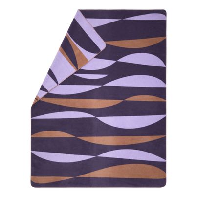 Fluffy Soft Blanket Abstract Shapes Color Violet 200x150cm by David Fussenegger