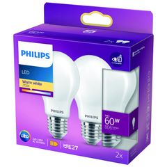 LED Classic E27 60W matt 2Stück von Philips
