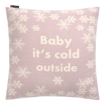 Kissenhülle Baby its cold outside Farbe Hellviola 50x50cm von David Fussenegger