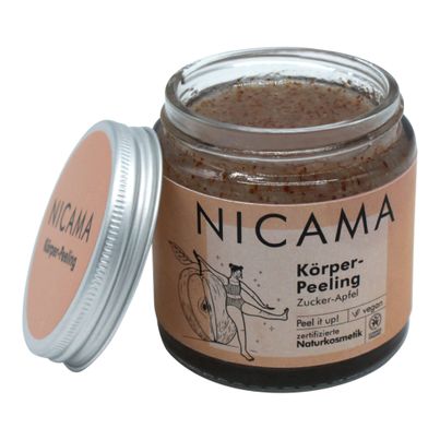 Bio Körper-Peeling Zucker-Apfel 140g - 3er Vorteilspack von Nicama
