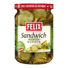 Sandwichgurken süß-sauer 580ml - 12er Vorteilspack von Felix