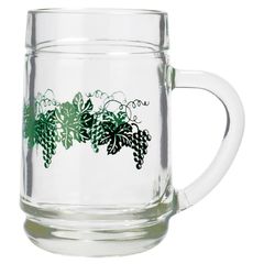 Weinkanne mit Weinlaub 1/4 von Oberglas