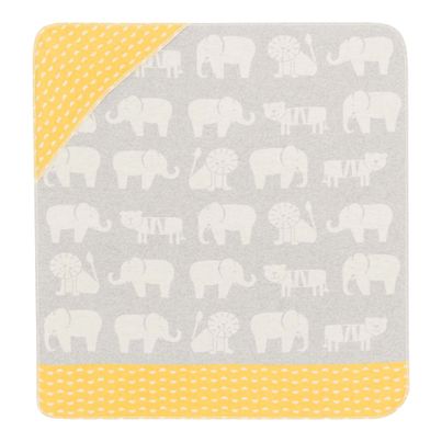 Baby Blanket with Hood Zoo Color Light Gray 80x80cm by David Fussenegger