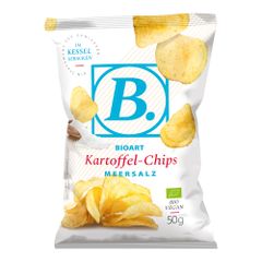 Bio Kesselchips Meersalz 50g - 24er Vorteilspack von Bioart