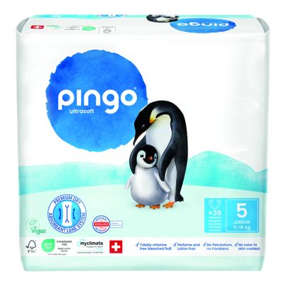 Bio Windeln Junior Nr.5 11-16 kg 36ct von Pingo Swiss