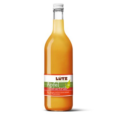 Bio Apfelsaft naturtrüb 700ml - aus heimischen Äpfeln - fruchteigenes Aroma - wertvolle Vitamine von Bio Lutz