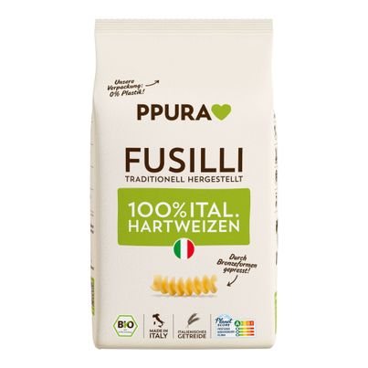 Bio Fusilli Hartweizen 500g - 12er Vorteilspack von Ppura