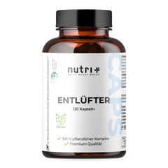 nutri+ Entlüfter Kapseln - beliebt bei Blähungen und Blähbauch von Nutrition Plus