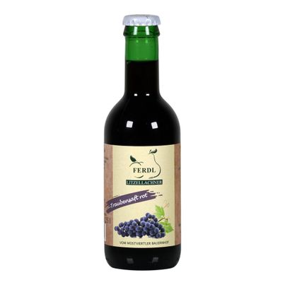 Traubensaft rot 100% MW 250ml - 24er Vorteilspack von Litzellachner