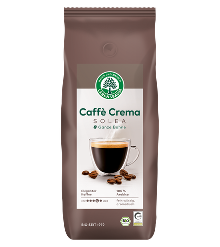 Bio Solea Caffe Crema  ganze Bohne 1000g von LEBENSBAUM