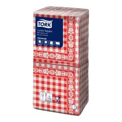 Servietten Karo rot 1lg33x33cm 400ct von Tork