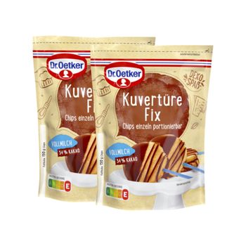 Dr. Oetker Kuvertüre fix Vollmilch 150g 2er Pack