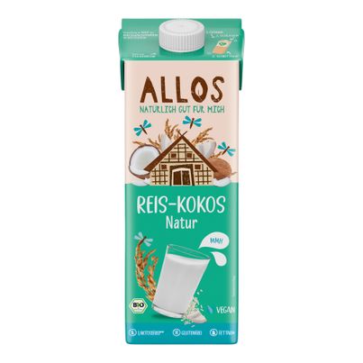 Bio Reis-Kokos Drink naturell 1000ml - 6er Vorteilspack von Allos