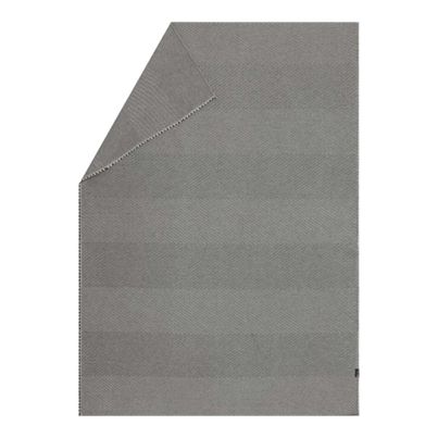 Light Cotton Throw Herringbone Color Charcoal 140x200cm by David Fussenegger