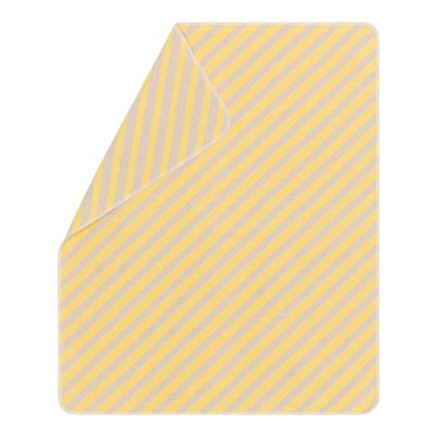 Baby Blanket Diagonal Stripes Color Yellow 90x70cm by David Fussenegger