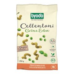 Bio Grüne Erbsen Cellentani 250g - 6er Vorteilspack von Byodo