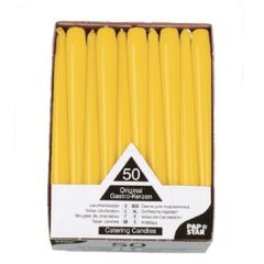 Leuchterkerzen gelb 25cm 50 Stück