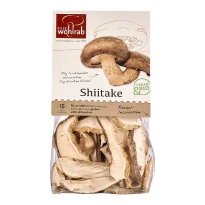 Bio Shiitake Scheiben 20g - 6er Vorteilspack von Pilze Wohlrab