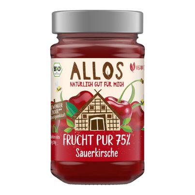 Bio Fruchtaufstrich 75% Sauerkirs. 250g - 6er Vorteilspack von Allos