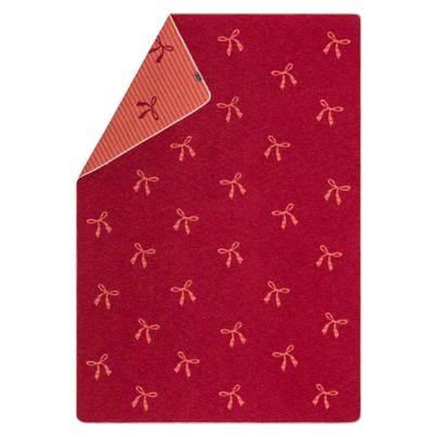 Flanelldecke Schleifen Farbe Bordeaux Rot 140x200cm von David Fussenegger