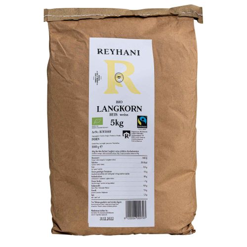 Bio Fairtrade Langkorn weiß 5kg von Reyhani