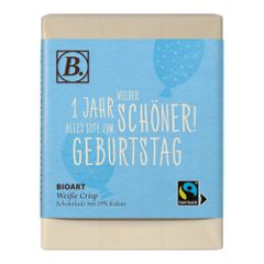 Bio Schokolade Spruch Geburtstag 70g - 10er Vorteilspack von Bioart