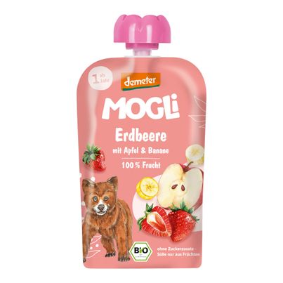 Bio Quetschi Erdbeere 100g - 10er Vorteilspack von Mogli