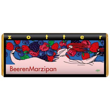 Bio Schokolade Beeren Marzipan 70g - 10er Vorteilspack von Zotter