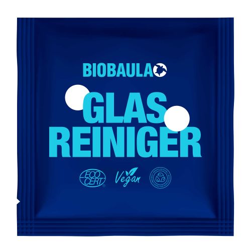 BIOBAULA Glas-Reiniger Tabs - Einzelpackung 1 Stück - Ideal zum Reinigen von Glas Fenstern und Spiegelflächen - Hinterlässt keine lästigen Streifen