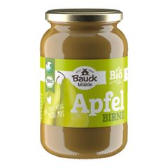 Bio Apfel Birnenmark ungesüßt 360g - 12er Vorteilspack von Bauck Mühle