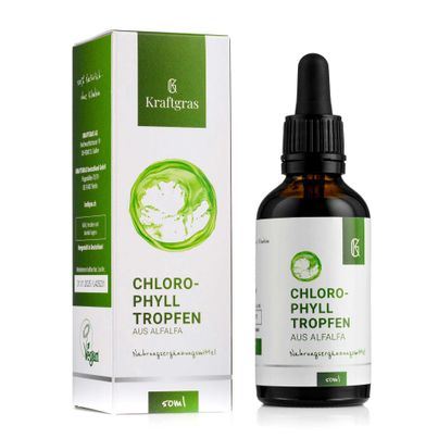 Chlorophylltropfen aus Alfalfa 50ml von Kraftgras 