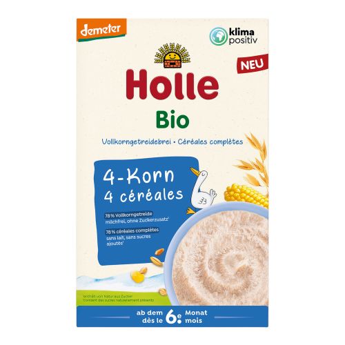 Bio Vollkorngetreidebrei 4-Korn 250g - 6er Vorteilspack von Holle