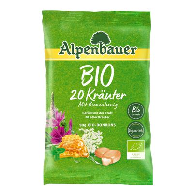 Bio 20 Kräuter Bonbons 90g - 19er Vorteilspack von Alpenbauer