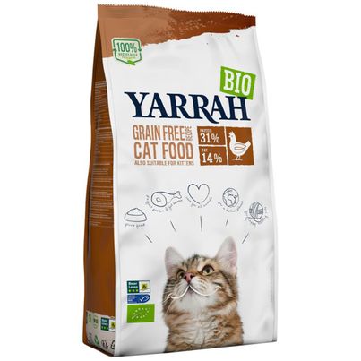 Bio Yarrah Katzenfutter Trockenfutter Huhn Fisch 6kg - Tierfutter von Yarrah