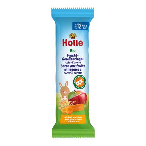 Organic fruit vegetable bars apple carrot 25g - value pack of 20 from Holle