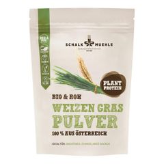 Bio Österreichisches Weizengras Pulver 200g - Ballaststoffe und Proteine - natürliches Aroma - sportliche Ernährungsweise von Schalk Mühle