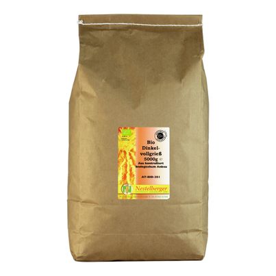 Bio Dinkelvollgrieß 5000g von Nestelberger