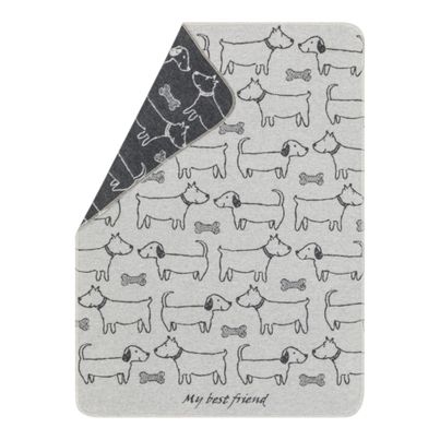 Pet blanket Best friends allover Color Grey 70x90cm by David Fussenegger