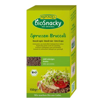 Bio bioSnacky Sprossen-Broccoli 150g - 4er Vorteilspack von bioSnacky - Rapunzel