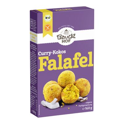 Bio Falafel Curry-Kokos glutenfrei 160g - 6er Vorteilspack von Bauck Mühle
